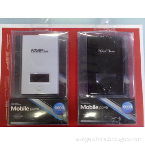 6000mAh High Quality with LCD Mobile Power Bank